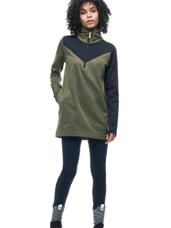 Indyeva Sweaters - INDYEVA Bero III Long Sleeve Quarter Zip Tunic Top Pullover Sweater - M - Green
